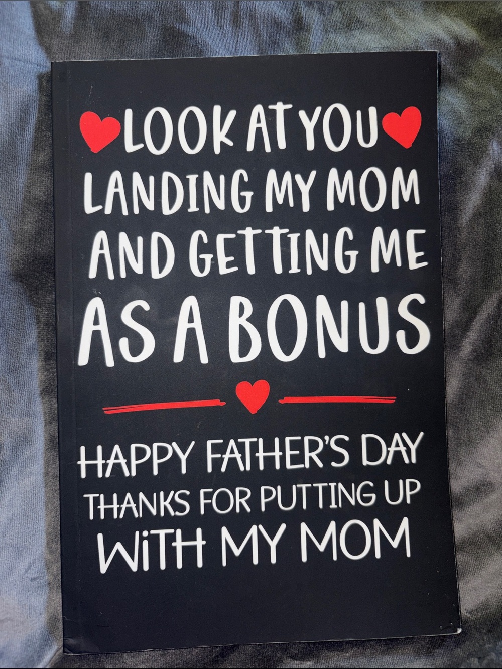 Happy Father's Day Black and Red Wall Notebook- Funny Gift